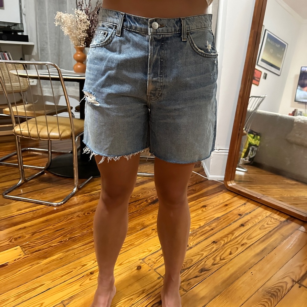 Reformation long denim shorts size 28